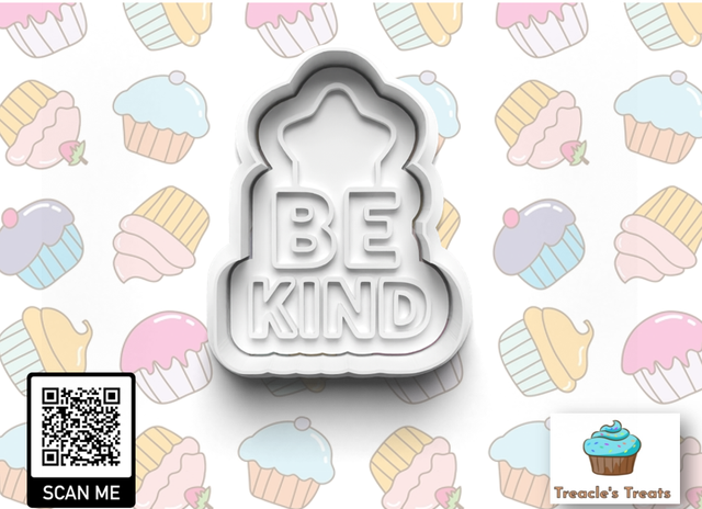 Be Kind Fondant/cookie stamp with cutter (1)