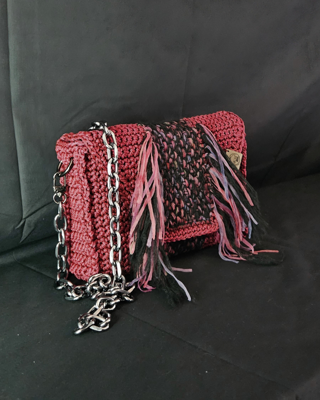 Sac bandoulière Amazone Bordeaux