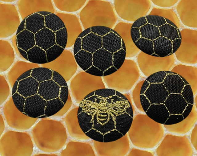 Golden bee buttons