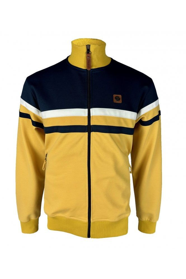 Trojan TR9051 Panel Stripe Track Top - Mustard
