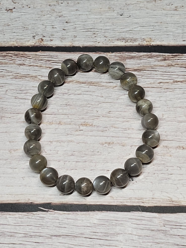Bracelet en Pierre de lune noire