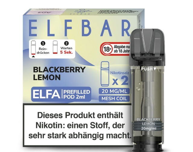 ELFBAR ELFA Prefilled Pods – Blackberry Lemon | 20 mg