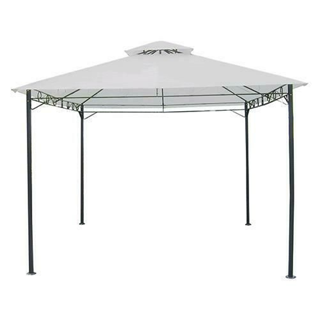 GAZEBO 3x3x2.7mt ACCIAIO COLOR PANNA