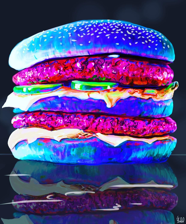 Burger non comestible 