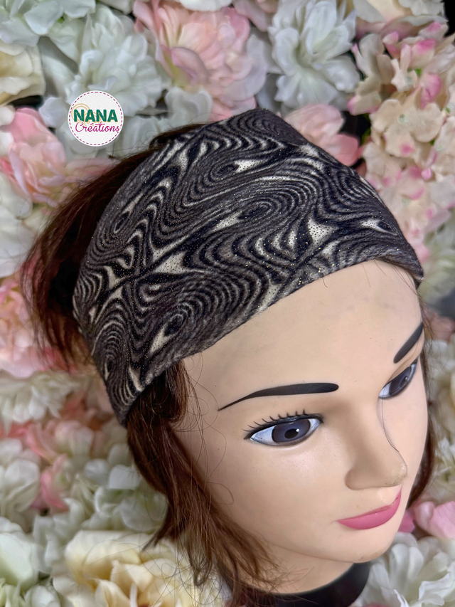 Bandeau Marron Beige – Fait main