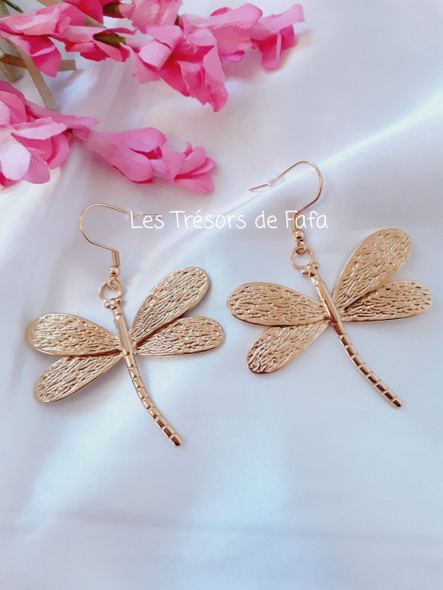 Boucles d'oreilles libellule