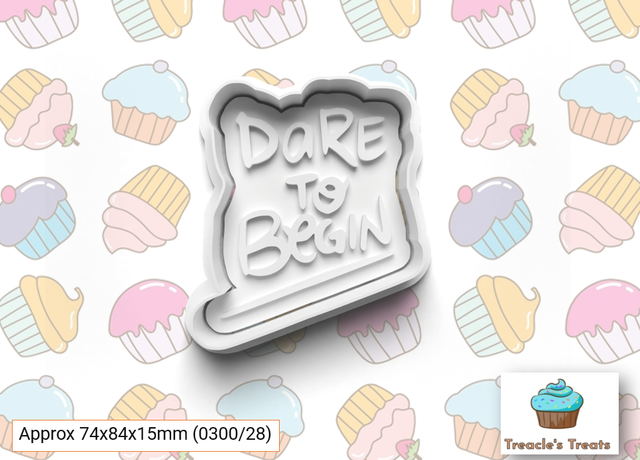 Dare to begin Fondant/cookie stamp with cutter
