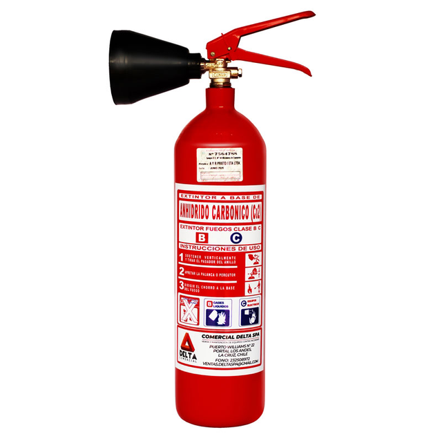 Extintor CO2 Capacidad 2 KG