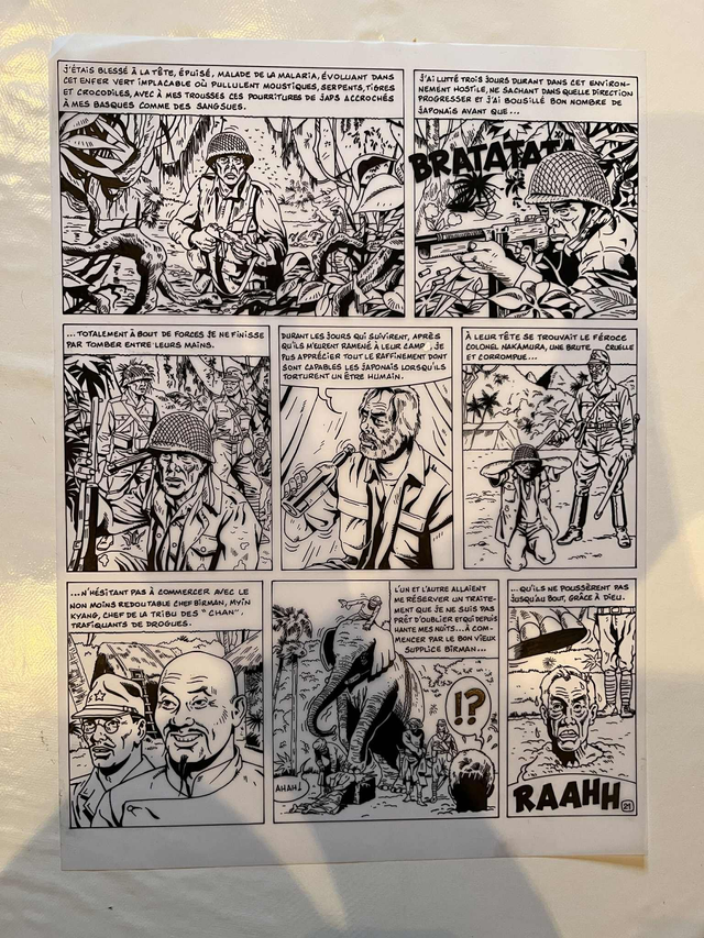 Planche originale de BD : Mystères en Birmanie