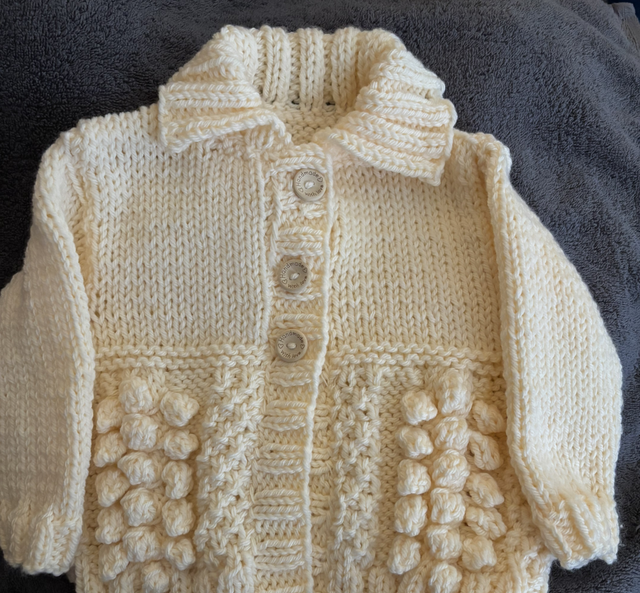 Cream chunky cardigan 2year 