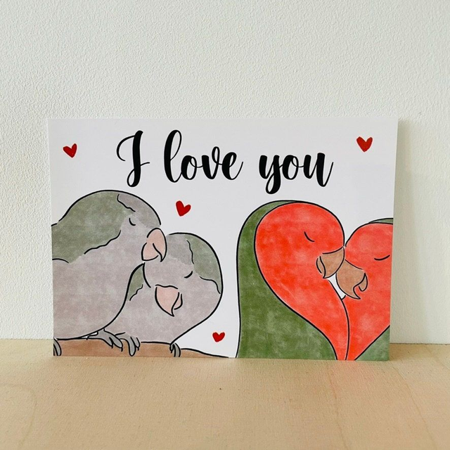 Ansichtkaart &quot;I love you&quot;, 10 x 15 cm