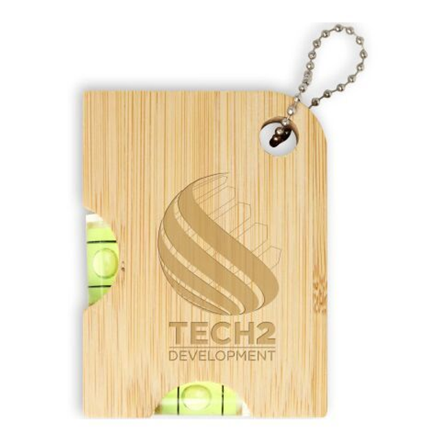 Levo bamboo bottle opener with level