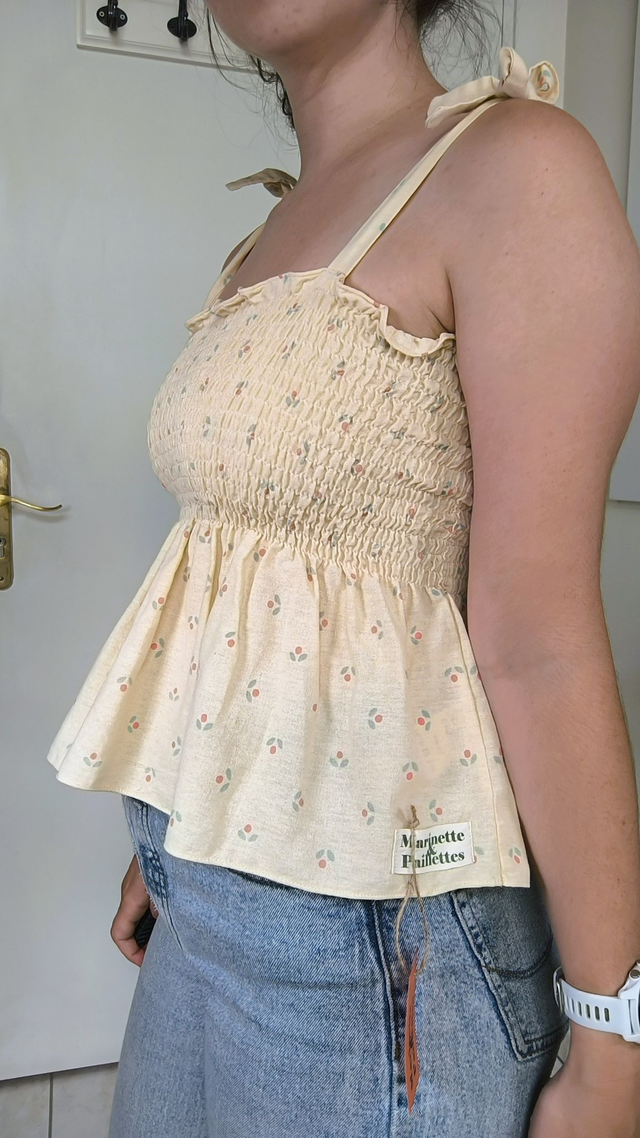 Top à smocks jaune - Taille 1