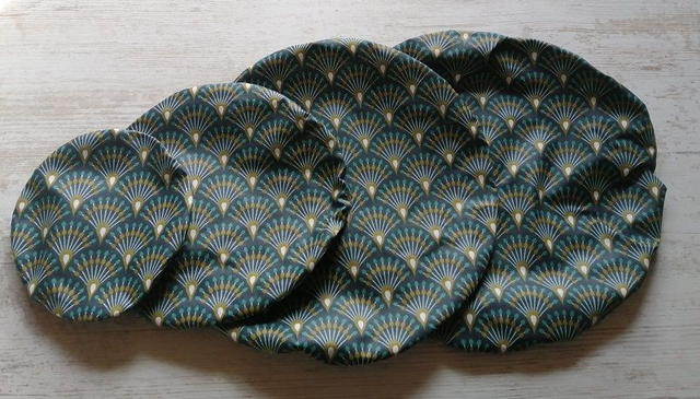 Couvre bol en lin ou coton enduit réutilisable