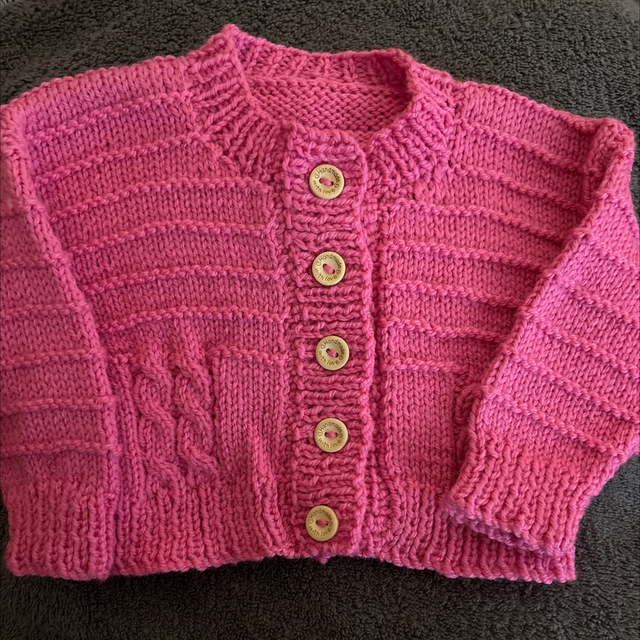 Pink cardigan 3-6months 