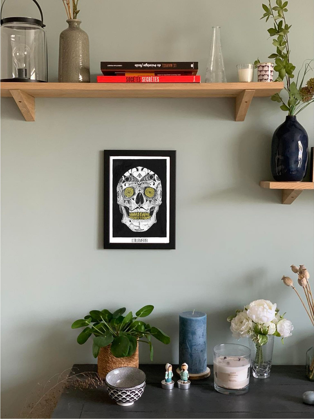 CALAVERA - édition limitée - illustration noire et dorée - a4