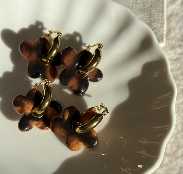 Créoles pampilles Bloom Tortoise Shell