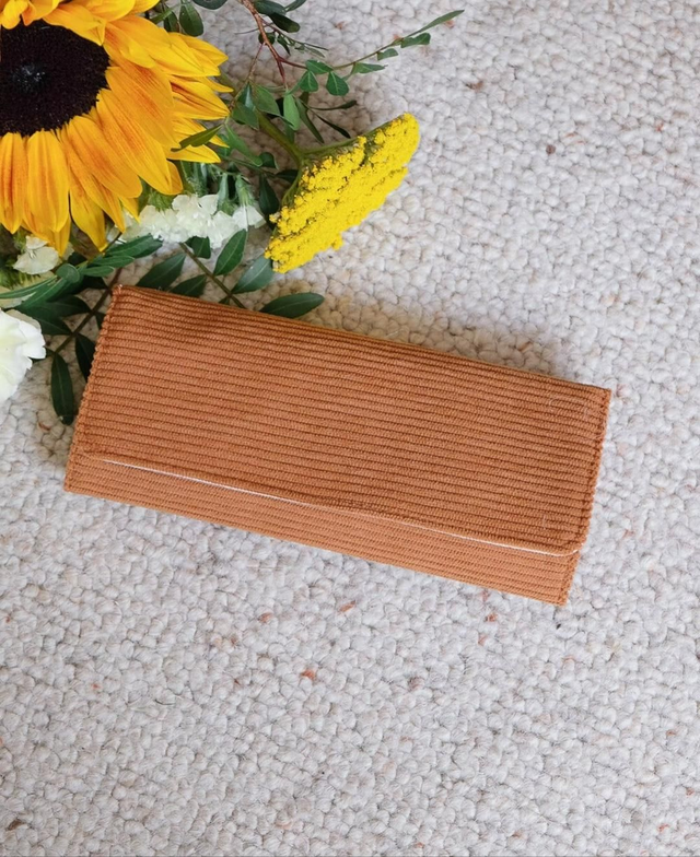 Catherine velour côtelé camel