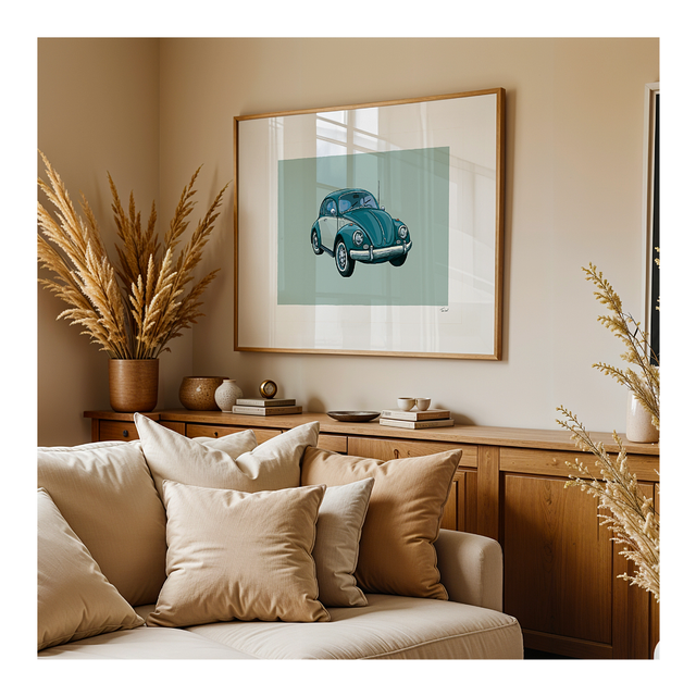 &#039;Volkwagen Beetle&#039; art print