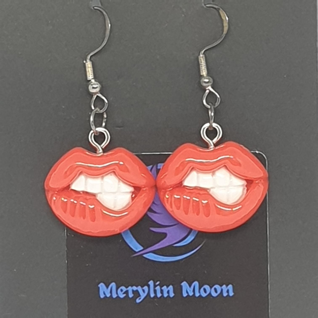 Red Lips Earrings 