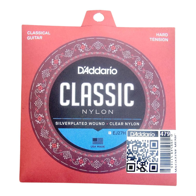 479 - Encordoamento Violão Nylon Tensão Pesada EJ27H Daddario Cód 479