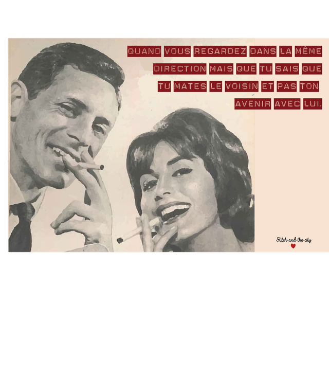 Carte Quand vous regardez dans la même direction mais que tu sais que tu mates le voisin et pas ton avenir avec lui