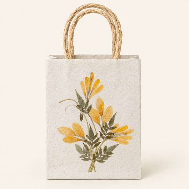 Petit sac en papier Antemoro de Madagascar