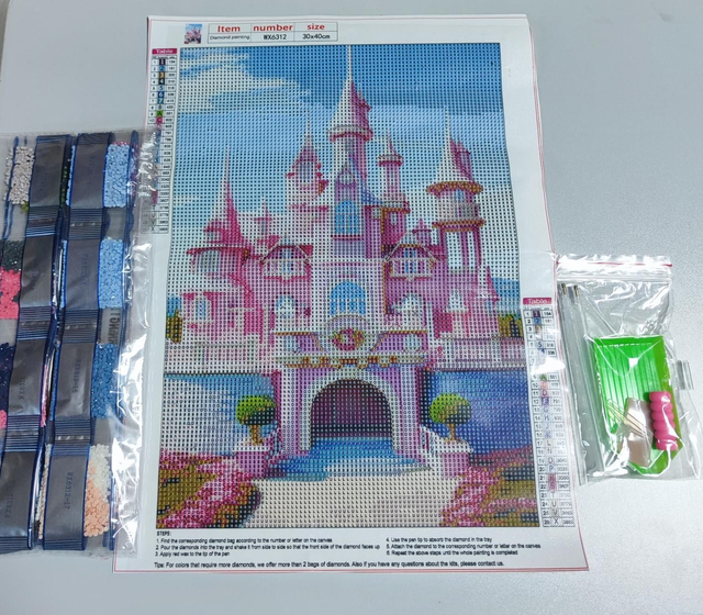 Diamond Painting Schloss 30x40cm