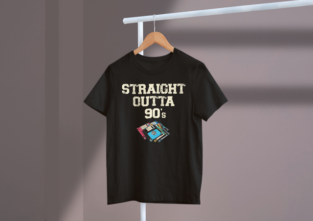 Straight Outta The ’90s Retro Style Nostalgia Funny Vibes. Direkt aus der 90er-Jahre-Retro-Stil-Nostalgie mit lustigen Vibes