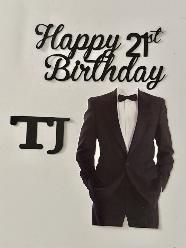 Personalised Tuxedo Cake toppers