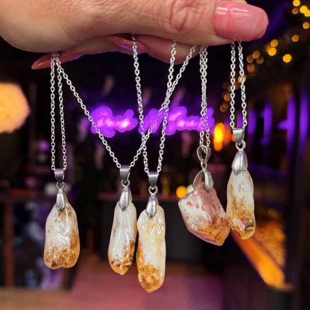 Citrine Polished Point Necklace