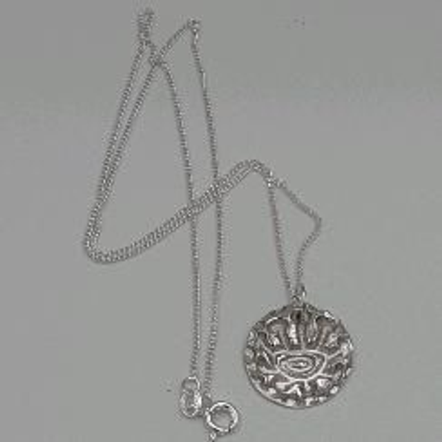 Seed pod silver pendant 