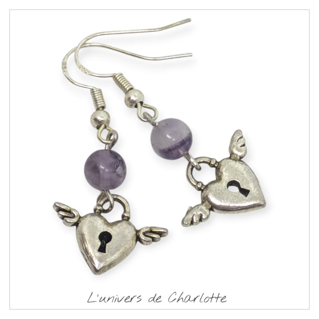 Boucles d'oreilles "Améthyste" BO-021
