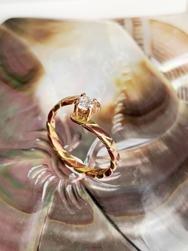 Heiana - Bague en laiton, cuivre et oxyde de zirconium