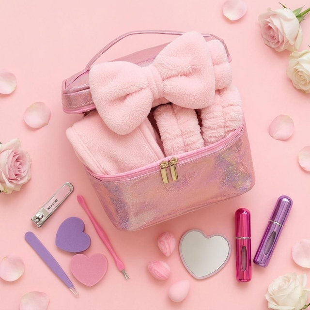 « Coffret Premium : Pack Beauté &amp; Soin Kawaii (Édition Rose Pailletée) »