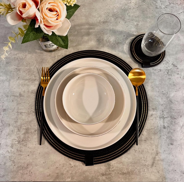 Set de table lumière d’or