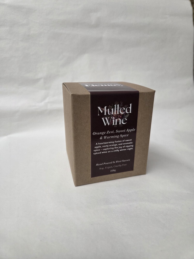 Mulled Wine Refillable Glass Jar Soy Wax Candle - ES-025