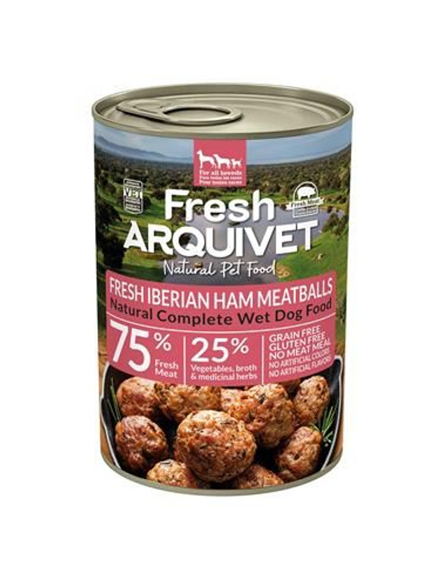 Boulettes de viande au jambon avec de la patate douce - 6 boites x 0.400 Kg = 2.400 Kg - Arquivet / ARQ1236