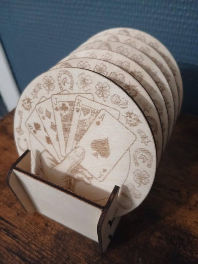 Sous-verres jeux de carte