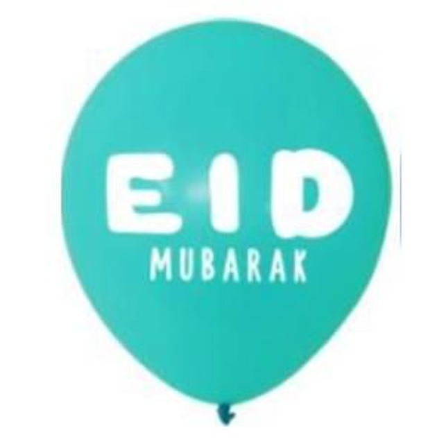 Eid Latex Balloon Green 12" - 5 pack