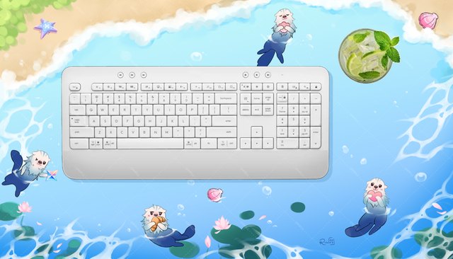 Genshin Impact Fontainian Otter Beach Deskmat