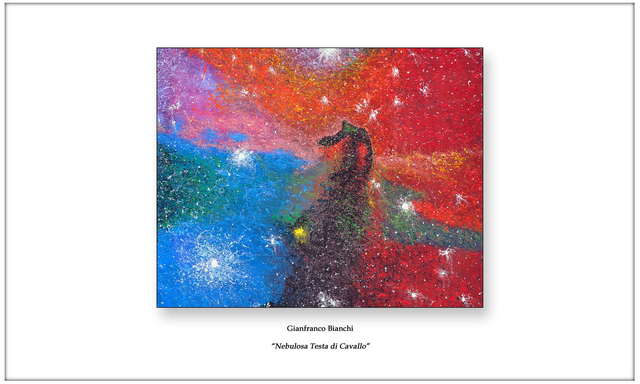 Litografia "Nebulosa Testa di Cavallo"
