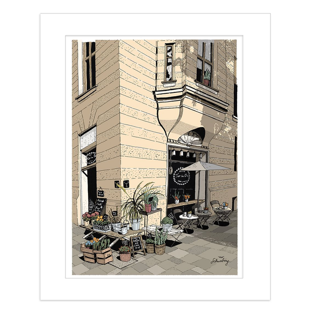 Two in One, Café und Blumenladen, Pündterplatz