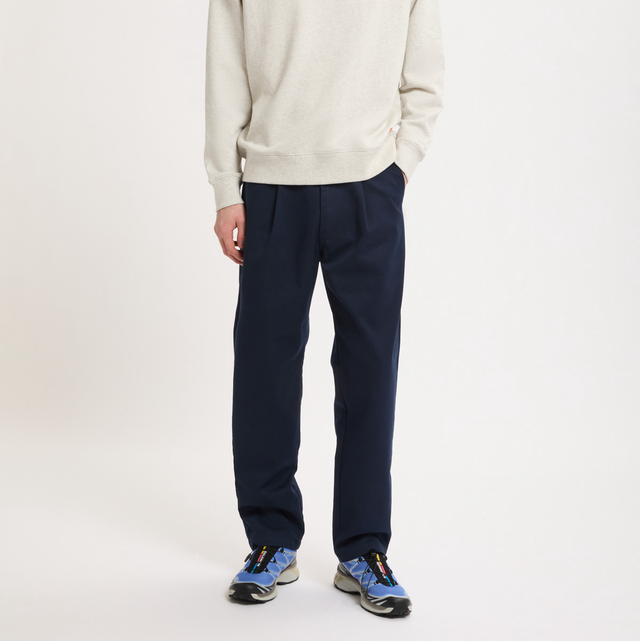 Universal Overall Tuck Tapered Bio Wash Pants Navy