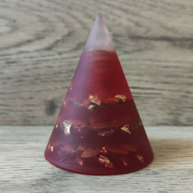 Grand cône jaspe rouge 