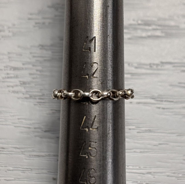 Bague de phalange Chaîne jaseron 2,5mm taille 43