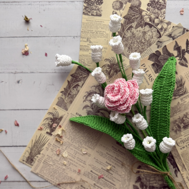Bouquet muguet et rose 