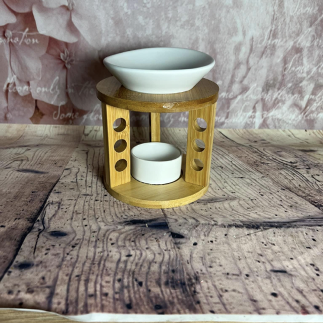 Brûleur en bois avec coupelle 