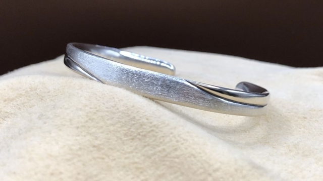 S・Bracelet Jonc・Poli/Brossé