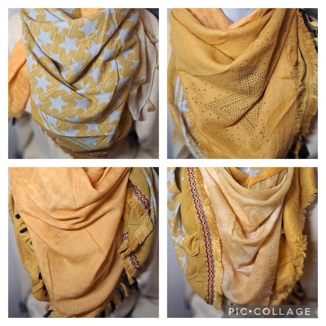 Echarpe patchwork 4 en 1 ref J01